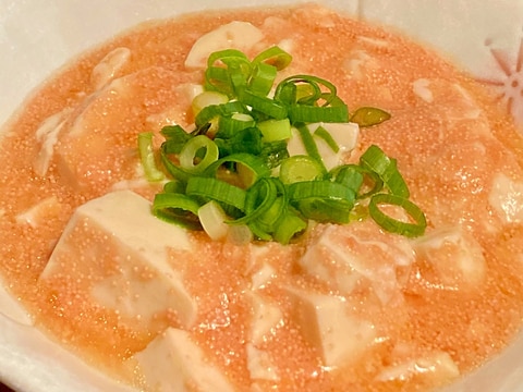 レンチンで簡単調理☆たらこ豆腐